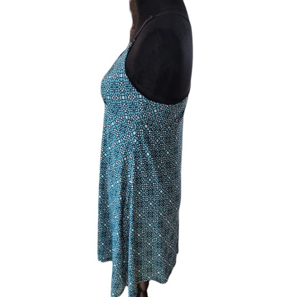 Apt. 9 Teal Floral Trellis Racerback Nightgown - Picture 4 of 7